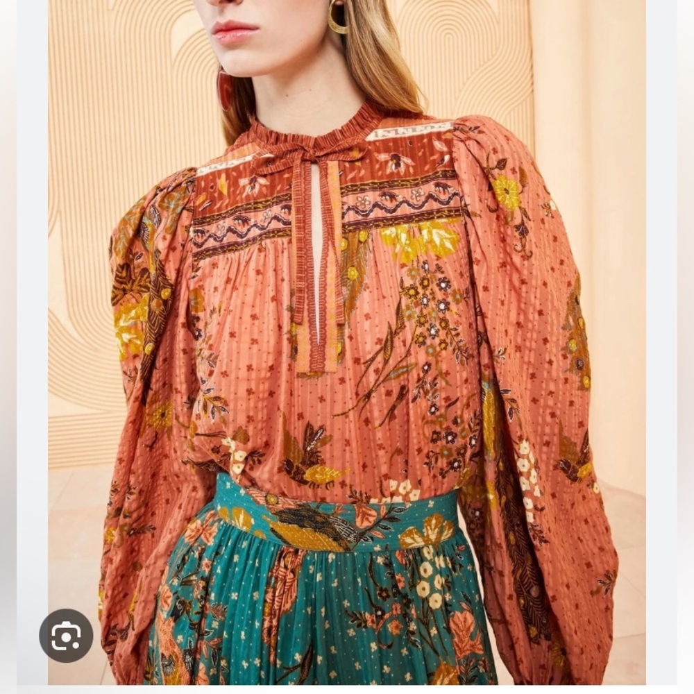 NEW Ulla Johnson Rana tie neck blouse 00
